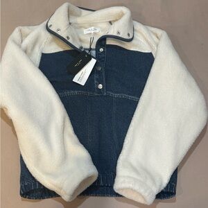 NWT Rag & Bone Women's Miramar Fleece Sherpa Popover Size small